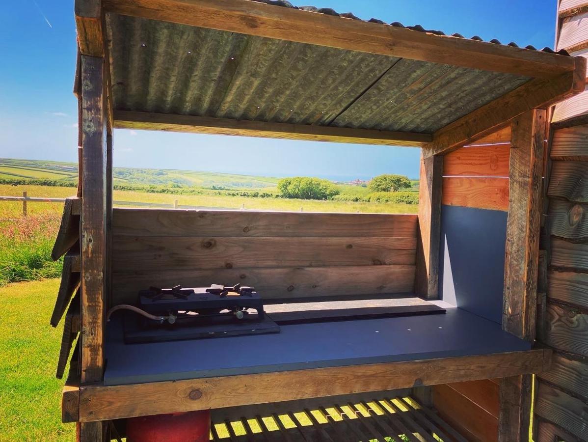 Shepherds Hut In A Private Meadow With Sea Views Hartland Ngoại thất bức ảnh